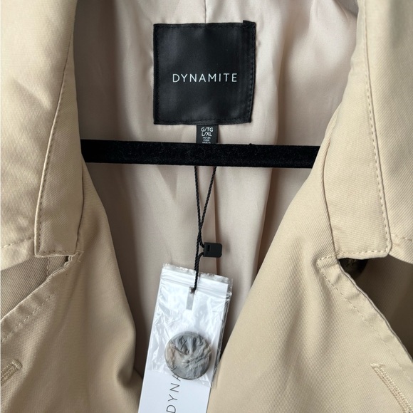 Dynamite Beige Trench Coat Belted Maxi Soft Sand Double Breasted Classic - Picture 6 of 10